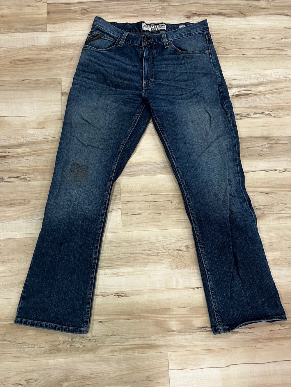 Ariat Legacy M4 Jeans Mens 33x32 Relaxed Bootcut Blue Denim Western Cowboy
